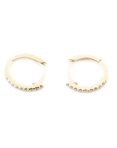 Серьги кольца DRD из желтого золота с бриллиантами Dana rebecca designs