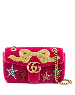 Маленькая бархатная сумка на плечо GG Marmont Gucci