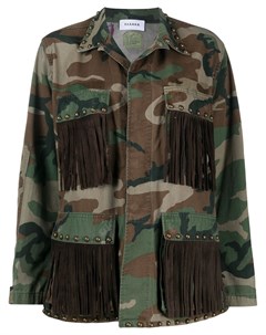 Куртка в стиле милитари с камуфляжным принтом P.a.r.o.s.h.
