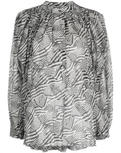 Блузка с абстрактным принтом и плиссировкой Isabel marant