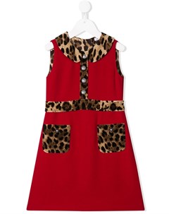 Платье с леопардовым принтом Dolce & gabbana kids