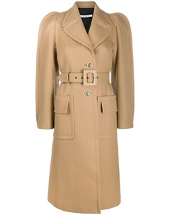 Однобортное пальто с поясом Givenchy