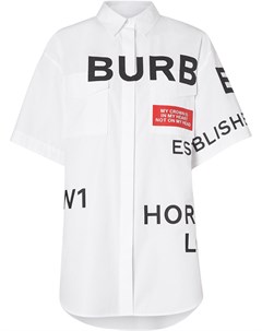 Рубашка оверсайз с принтом Horseferry Burberry