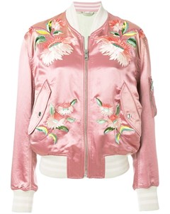 Куртка бомбер с цветочной вышивкой Gucci