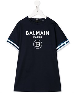 Платье футболка с логотипом Balmain kids
