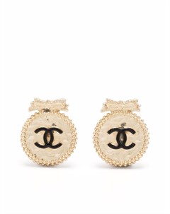 Серьги клипсы 2012 го года с логотипом CC Chanel pre-owned