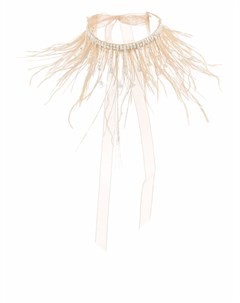 Колье с перьями и кристаллами Atu body couture