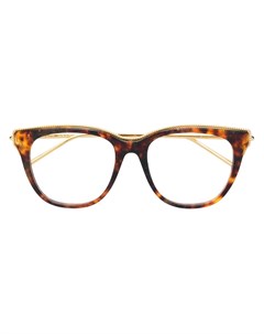 Очки в квадратной черепаховой оправе Boucheron eyewear