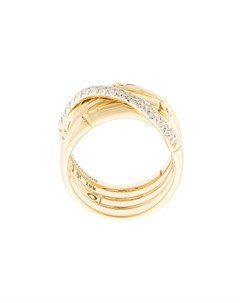 Кольцо Bamboo из желтого золота с бриллиантами John hardy