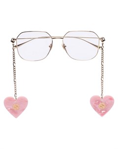 Солнцезащитные очки в квадратной оправе с подвеской Gucci eyewear