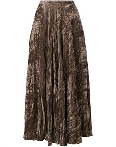 Бархатная юбка макси с жатым эффектом Yves saint laurent pre-owned