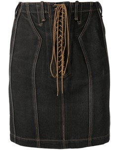 Джинсовая юбка с завышенной талией Alaïa pre-owned