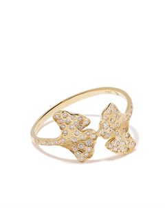 Кольцо Ginkgo из желтого золота с бриллиантами Aurelie bidermann