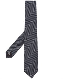 Шелковый галстук с узором шеврон Giorgio armani