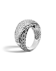 Серебряное кольцо с бриллиантами John hardy