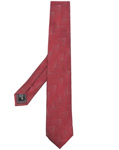 Шелковый галстук с узором шеврон Giorgio armani