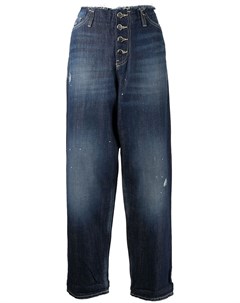 Широкие джинсы с необработанными краями Emporio armani