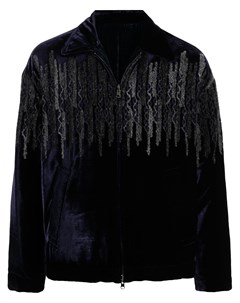 Бархатная куртка на молнии Emporio armani