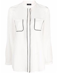 Шелковая блузка с контрастной отделкой Emporio armani