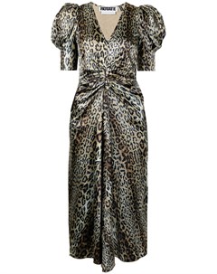 Платье с V образным вырезом и леопардовым принтом Rotate