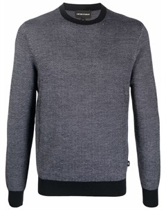 Шерстяной свитер с круглым вырезом Emporio armani