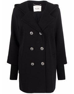 Двубортное пальто с капюшоном Blugirl