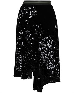 Велюровая юбка с принтом Sankuanz