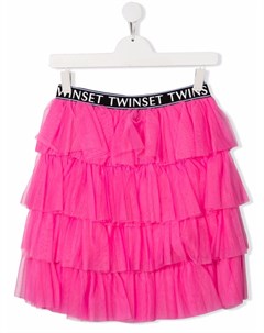 Пышная юбка мини с логотипом Twinset kids