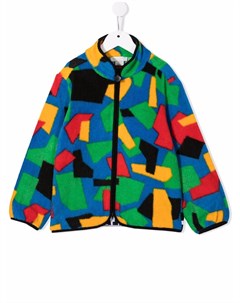 Флисовая куртка с геометричным принтом Stella mccartney kids