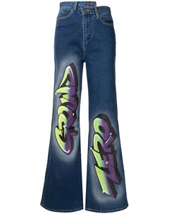 Расклешенные джинсы с логотипом Ground zero