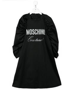 Платье с драпировкой и логотипом Moschino kids