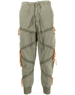 Укороченные брюки с контрастными швами Greg lauren