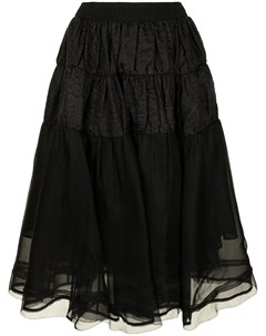 Жаккардовая ярусная юбка с цветочным узором Renli su