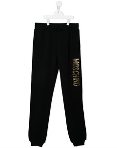 Спортивные брюки с фактурным логотипом Moschino kids