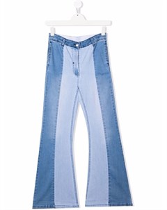 Расклешенные джинсы с контрастными вставками Stella mccartney kids