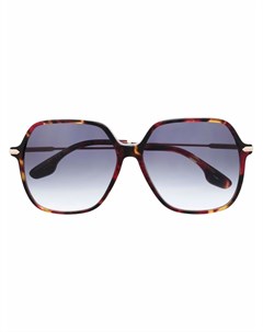 Массивные солнцезащитные очки черепаховой расцветки Victoria beckham eyewear