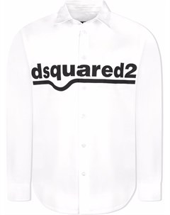 Рубашка с длинными рукавами и логотипом Dsquared2 kids