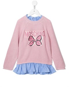 Платье джемпер с логотипом Moschino kids