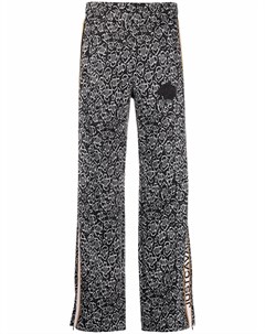 Расклешенные брюки с логотипом и леопардовым принтом Just cavalli