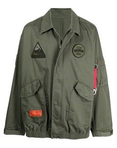 Куртка рубашка в стиле милитари с нашивками Izzue