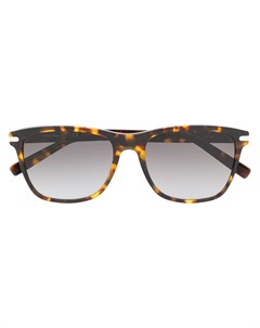 Солнцезащитные очки трапециевидной формы черепаховой расцветки Salvatore ferragamo eyewear