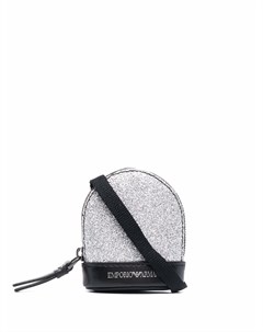 Мини сумка с блестками и логотипом Emporio armani