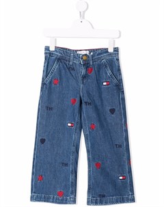 Широкие джинсы с вышивкой Tommy hilfiger junior