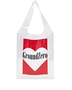 Прозрачная сумка тоут с логотипом Ground zero