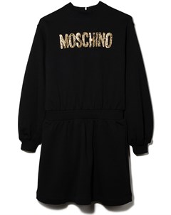 Платье свитер с логотипом Moschino kids