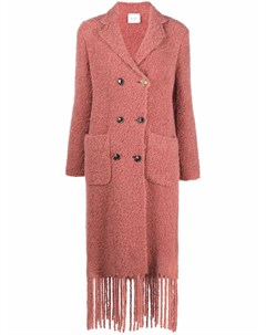 Двубортное пальто с бахромой Alysi