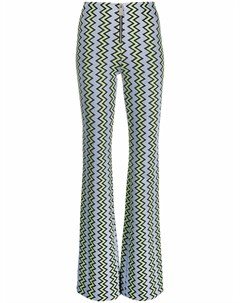 Расклешенные брюки с узором зигзаг M missoni