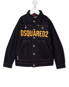 Джинсовая куртка с логотипом Dsquared2 kids