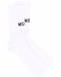 Носки в рубчик с логотипом Msgm