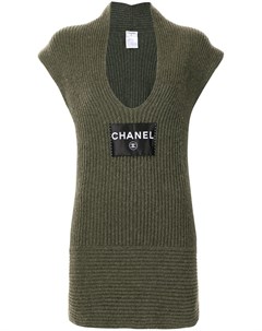 Кашемировое платье 2008 го года с нашивкой логотипом Chanel pre-owned